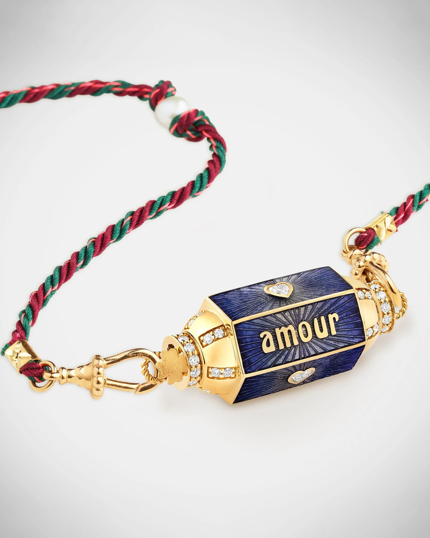 enamel jewelry: Marie Lichetenberg Amour Toujours Locket