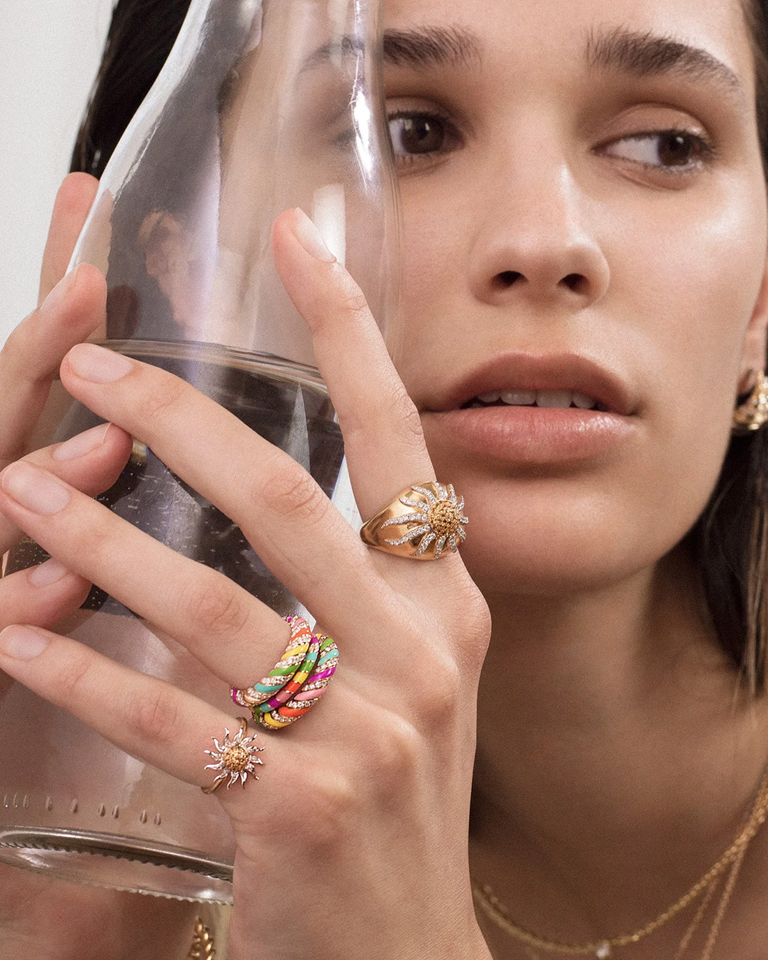 enamel jewelry ring stack