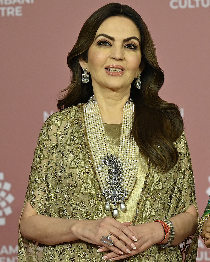 Nita Mukesh Ambani attends the inauguration of the Nita Mukesh Ambani Cultural Centre (NMACC) at the Jio World Centre (JWC) in Mumbai