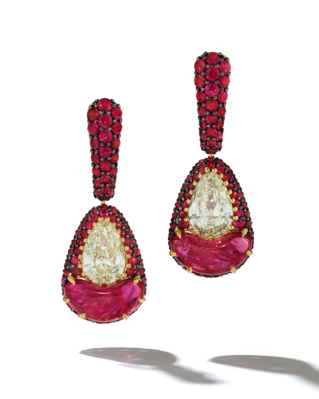 DYNE "Red Chamber" earrings Colorful Jewelry