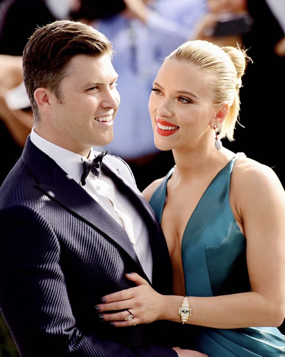 Brown Colored Diamond Engagement Rings Colin Jost and Scarlett Johansson