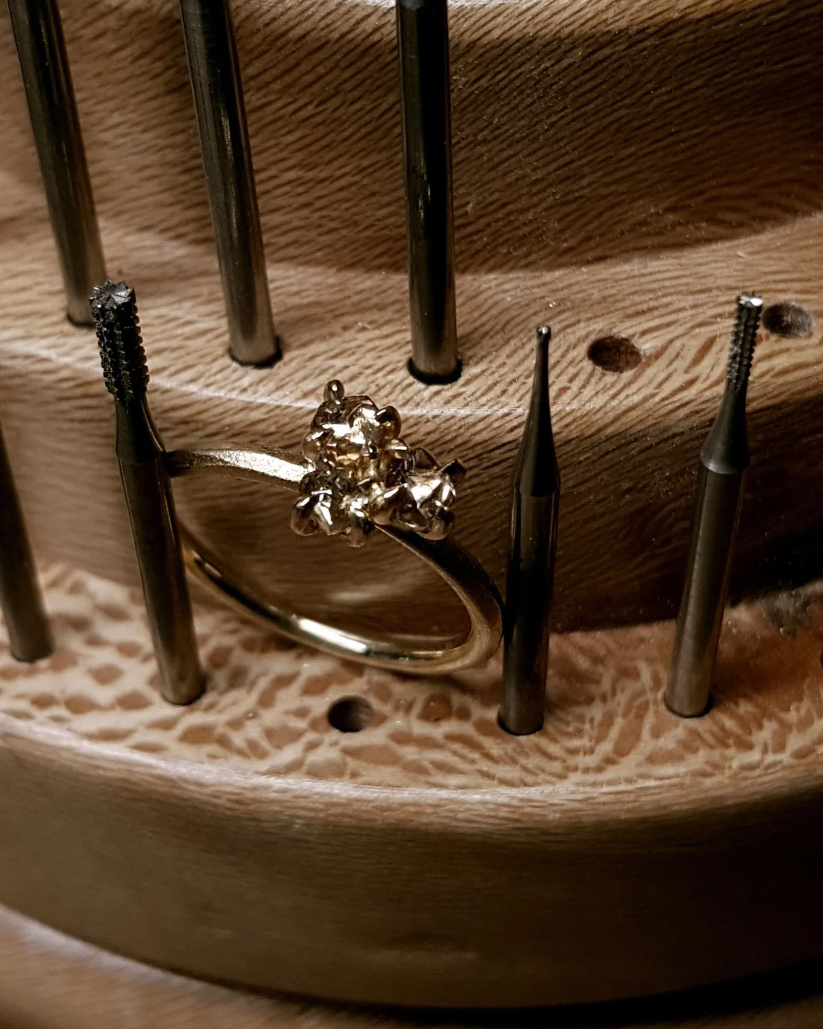 Faith, Hope and Love Raw Diamond Ring