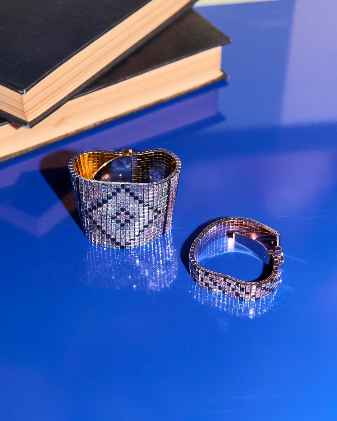 Jessica McCormack's Tapestry Woven Diamond & Sapphire Bracelets