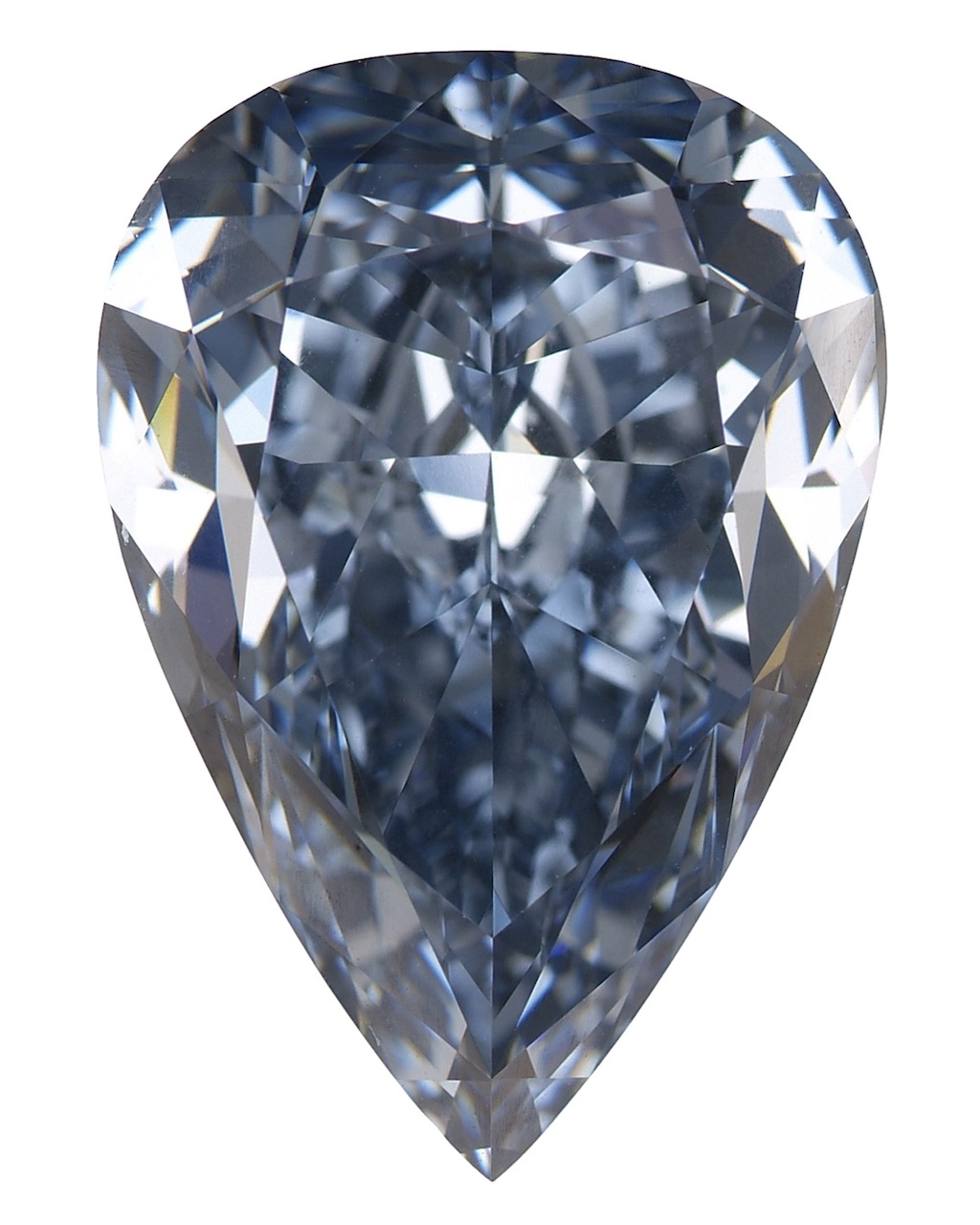 Blue Diamonds Are the Auction Kings of Fancy Color Diamonds Fancy Vivid blue faceted diamond. (Courtesy of GIA)