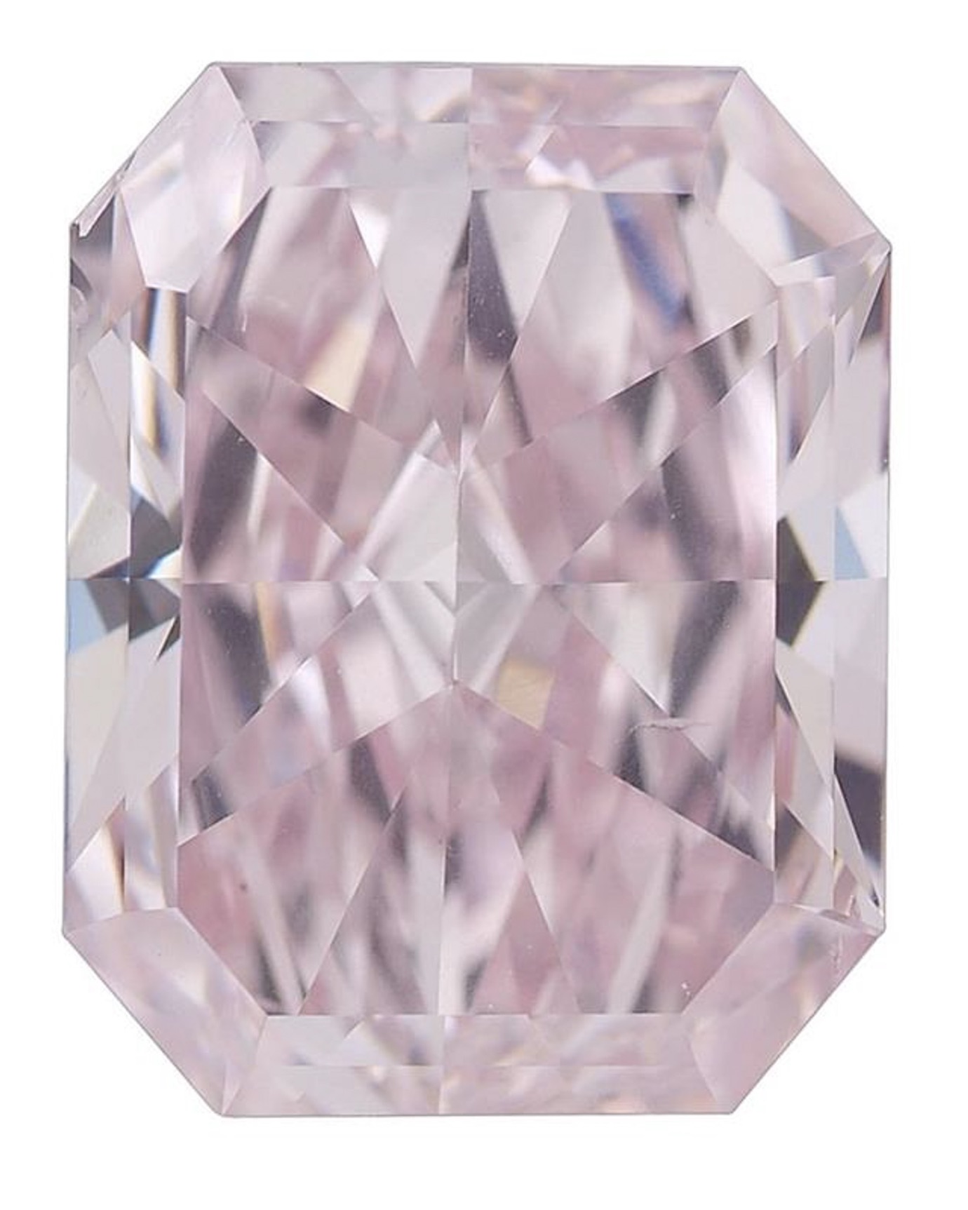 Pink Diamonds Are the Most Beautiful Fancy Color Diamonds Intense pink faceted emerald cut diamond. (Courtesy of GIA)