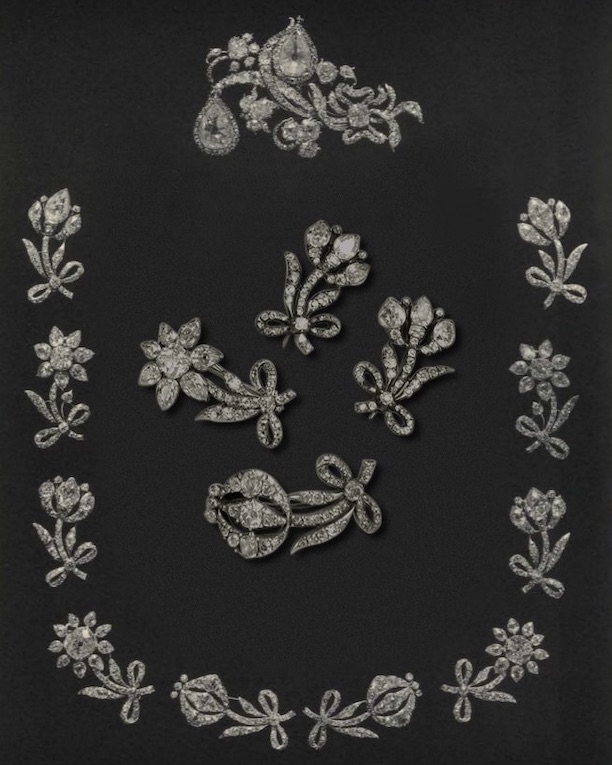 Russian Imperial Jewels Group of Catherine the Great's dress trimmings in Russia's Treasure of Diamonds and Precious Stones Plate.