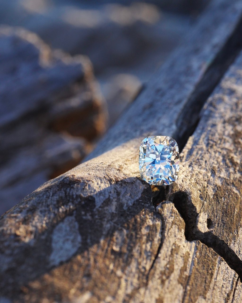 Cushion-cut diamond from Kwiat Mine to Shine program