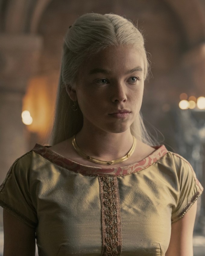 Milly Alcock as Rhaenyra Targaryen in Season of House of the Dragon