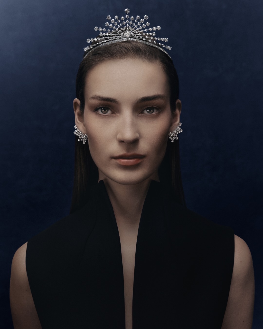 Chaumet High Jewelry Peppercorn tiara as seen during Paris Couture Week.