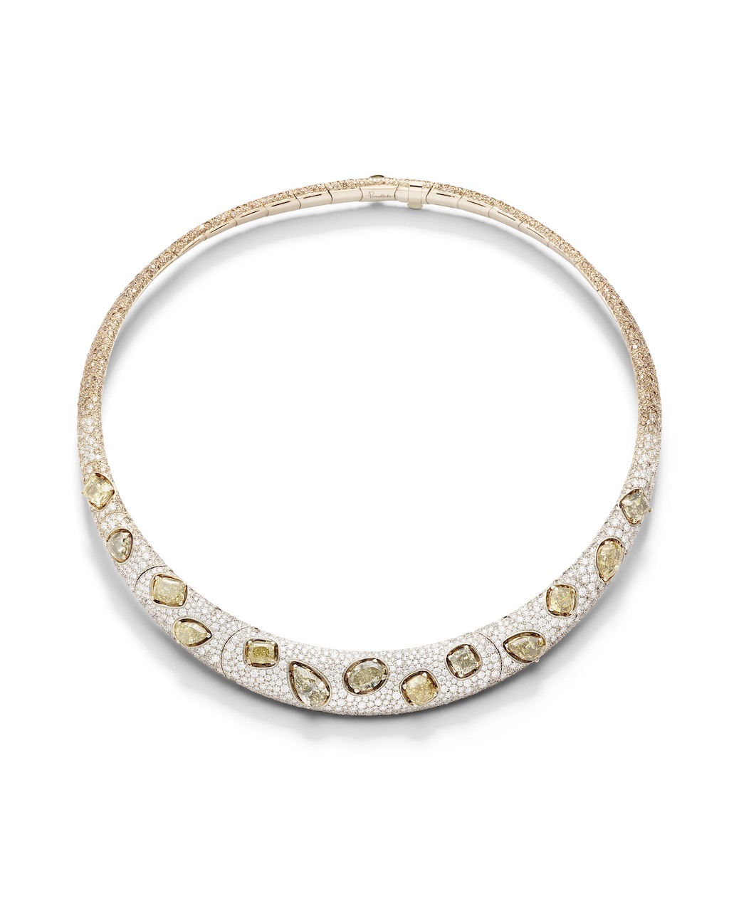 Pomellato Diamond Byzantine Necklace as seen during Paris Couture Week.