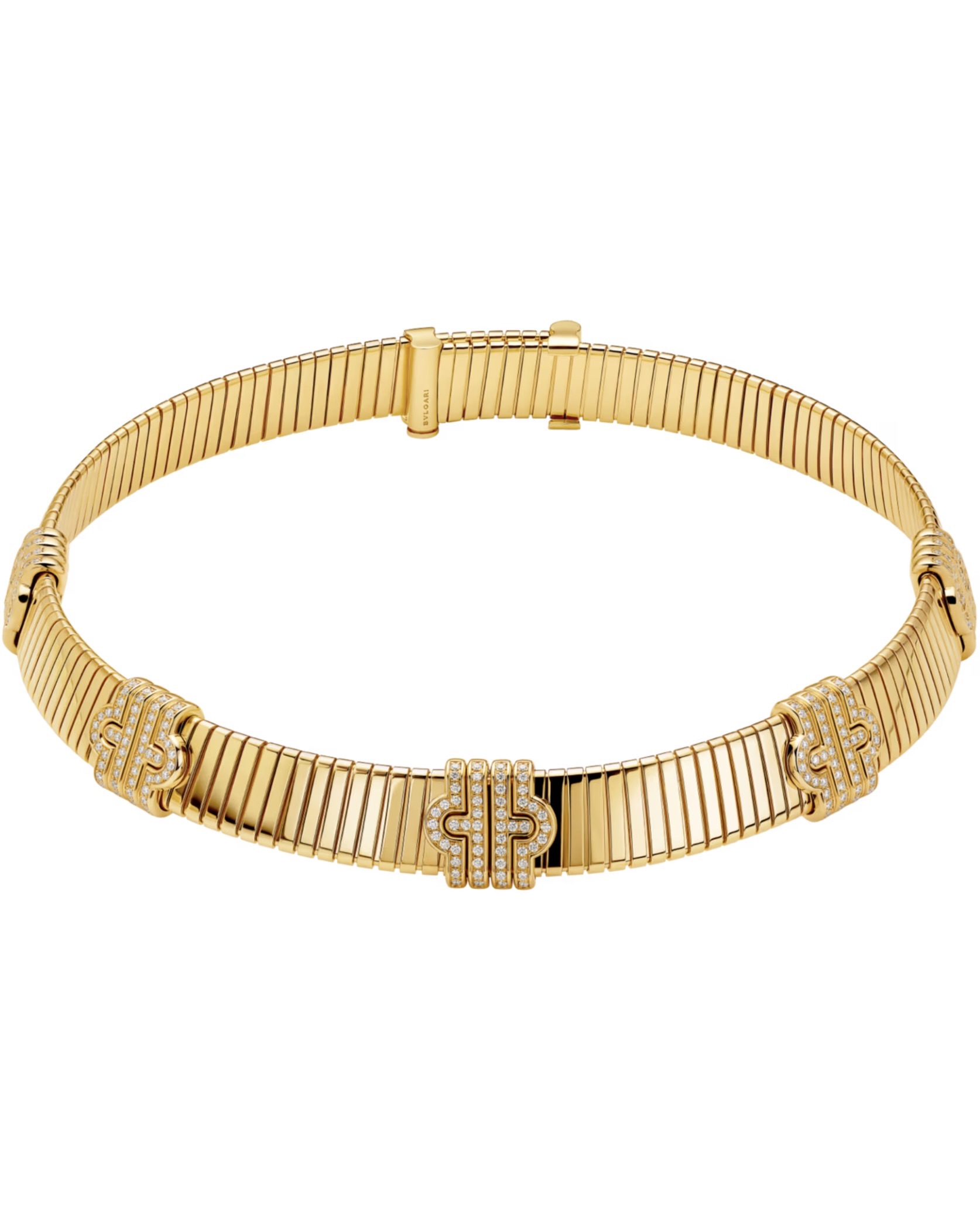 Anne Hathaway "The Odyssey" Bulgari Tubogas 18-Karat Yellow Gold Necklace