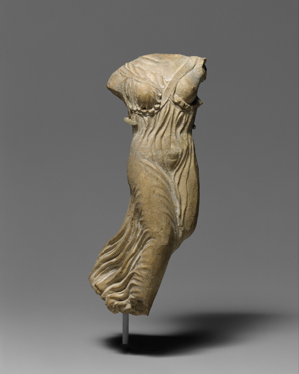 Neoclassical Jewelry Ancient Greece Greek Terracotta statuette of Nike, the personification of victory, circa late 5th century BCE.