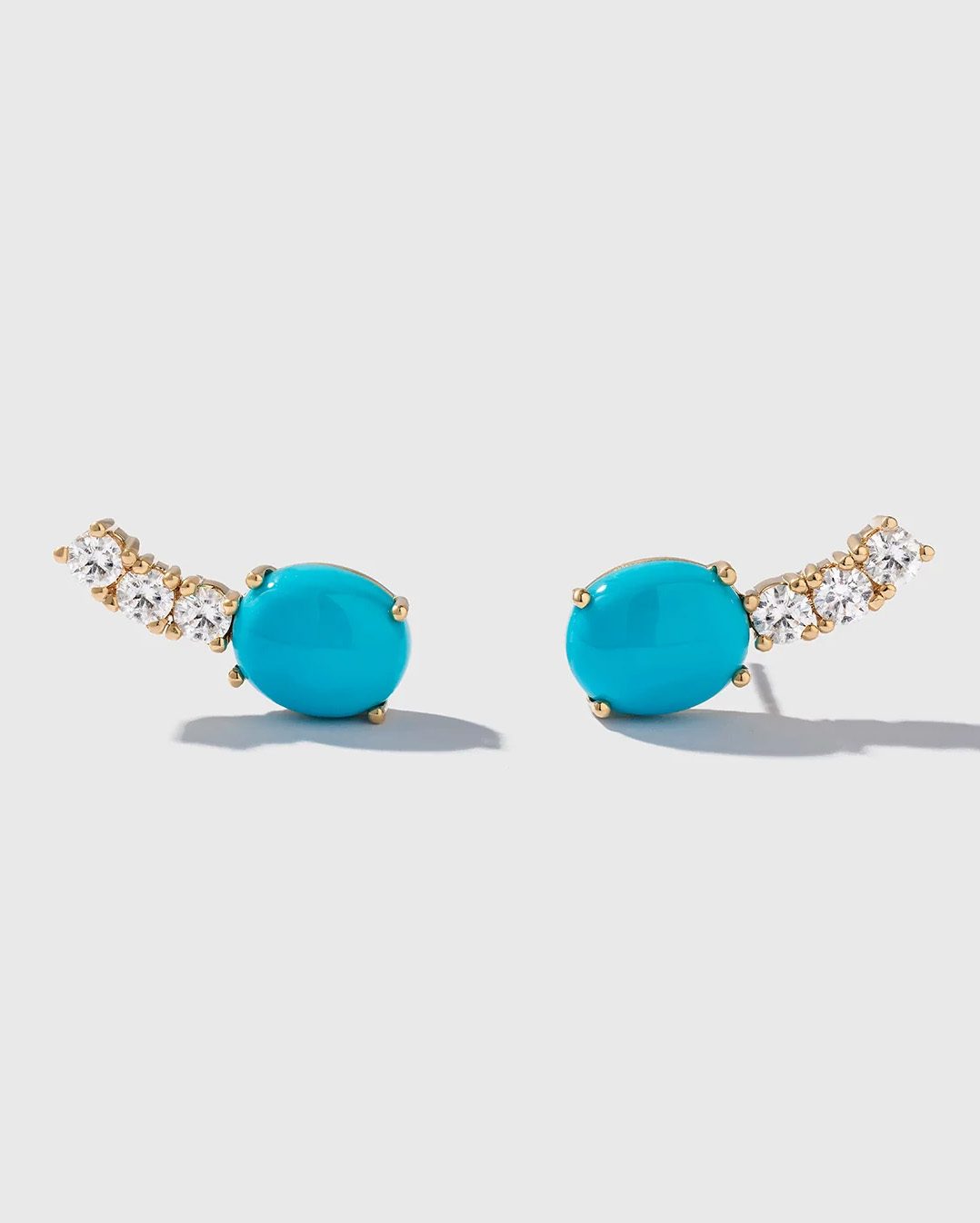 Turquoise Jewelry Julia Chafé Turquoise & Diamond Ear Climber