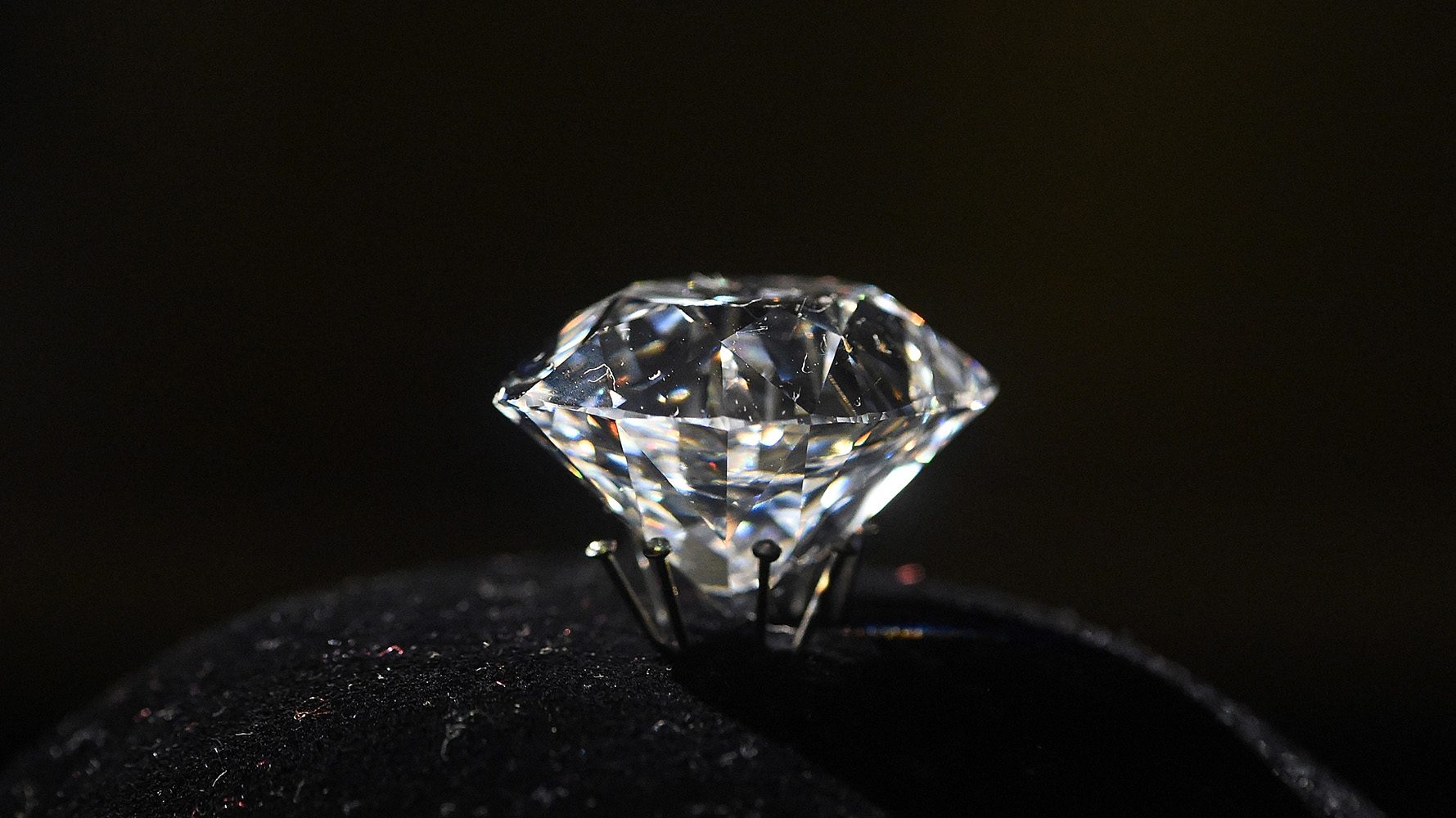 The Jacob Diamond, which is part of the collection of jewel's belonging to the Nizam's of Hyderabad on display at the National Museum in New Delhi, India.