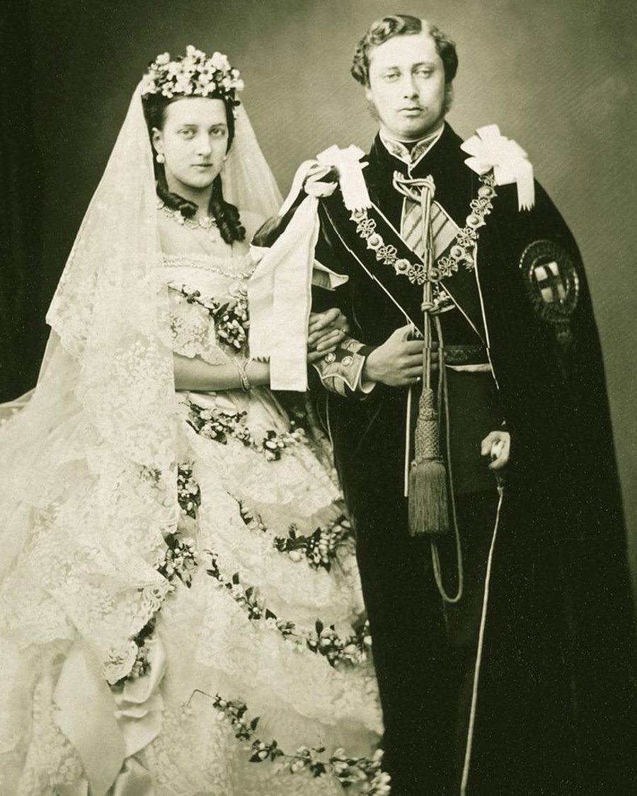 Prince Albert Edward and Princess Alexandra on their wedding day, 1863