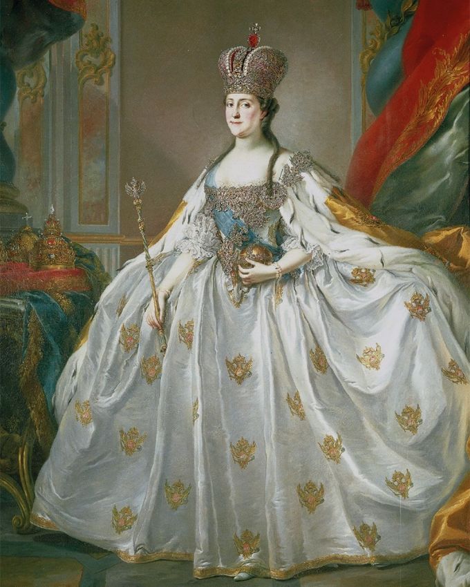 Coronation portrait of Catherine II Catherine the Great Romanov Russian Royal Family