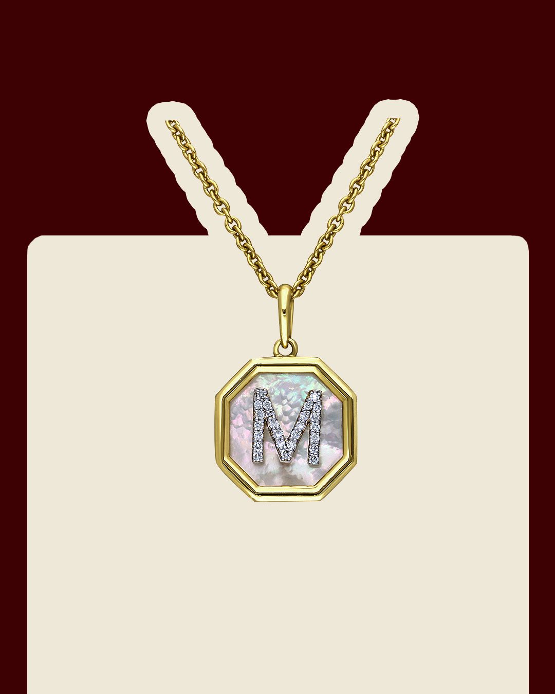 Kaj Fine Jewellery diamond initial pendant