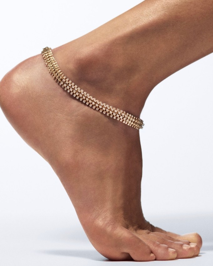 Marie Lichtenberg Mesh Diamond Riviere Anklet, $44,080, marielichtenberg.com