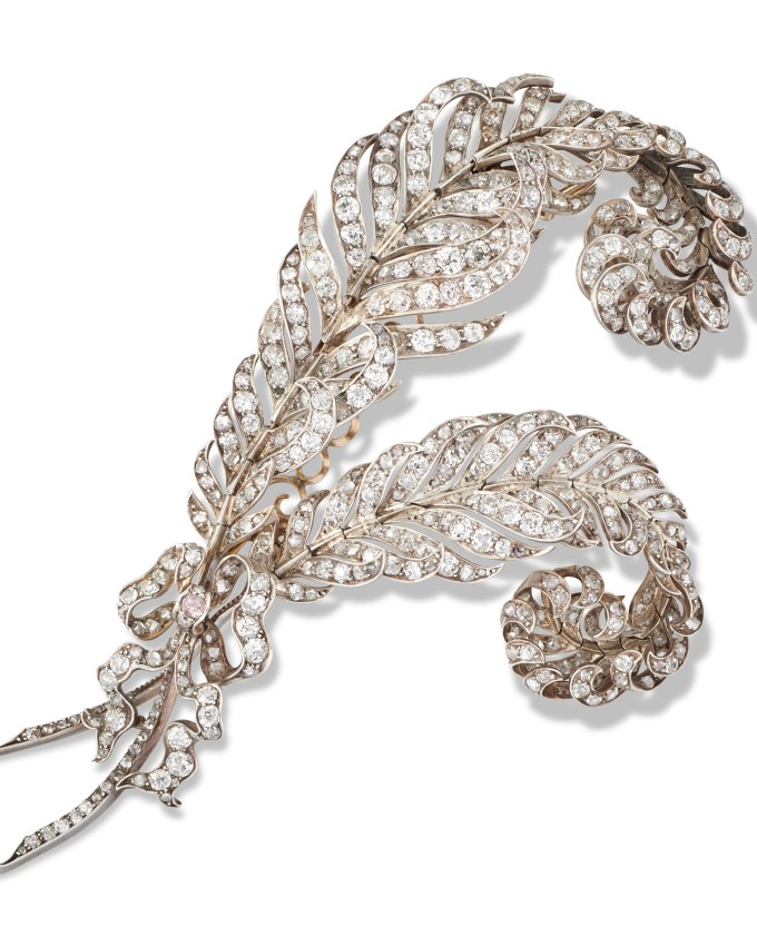 Sarah Jessica Parker Sex and the City Carrie Bradshaw Wedding Diamond Feather Jewelry