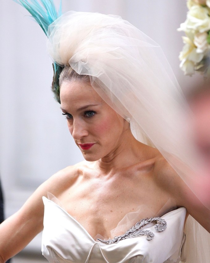 Sarah Jessica Parker Sex and the City Carrie Bradshaw Wedding Diamond Feather Jewelry