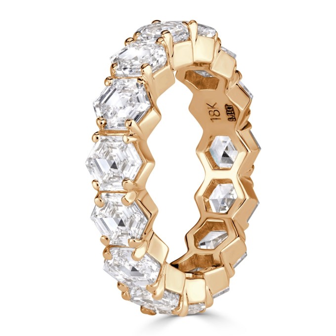 Mark Broumand 5.15ct Hexagon Cut Diamond Eternity Band