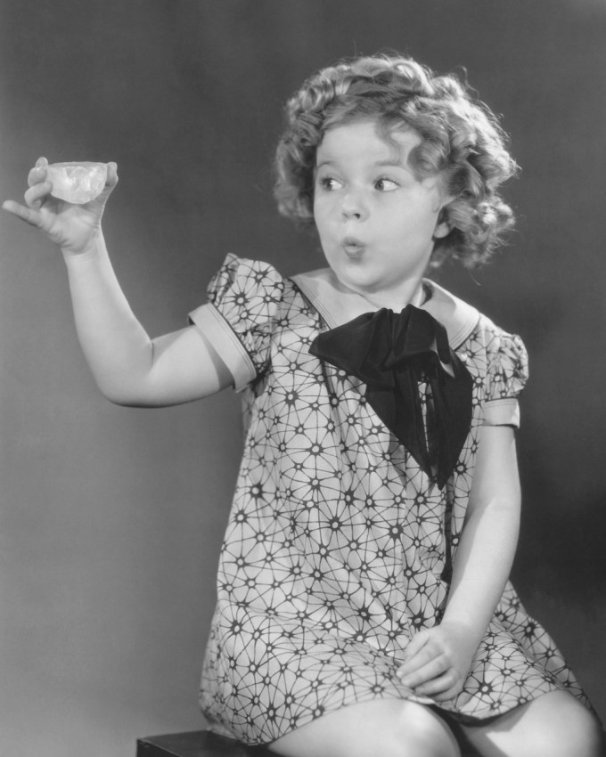 Shirley Temple holding the famous Jonker Diamond in 1935